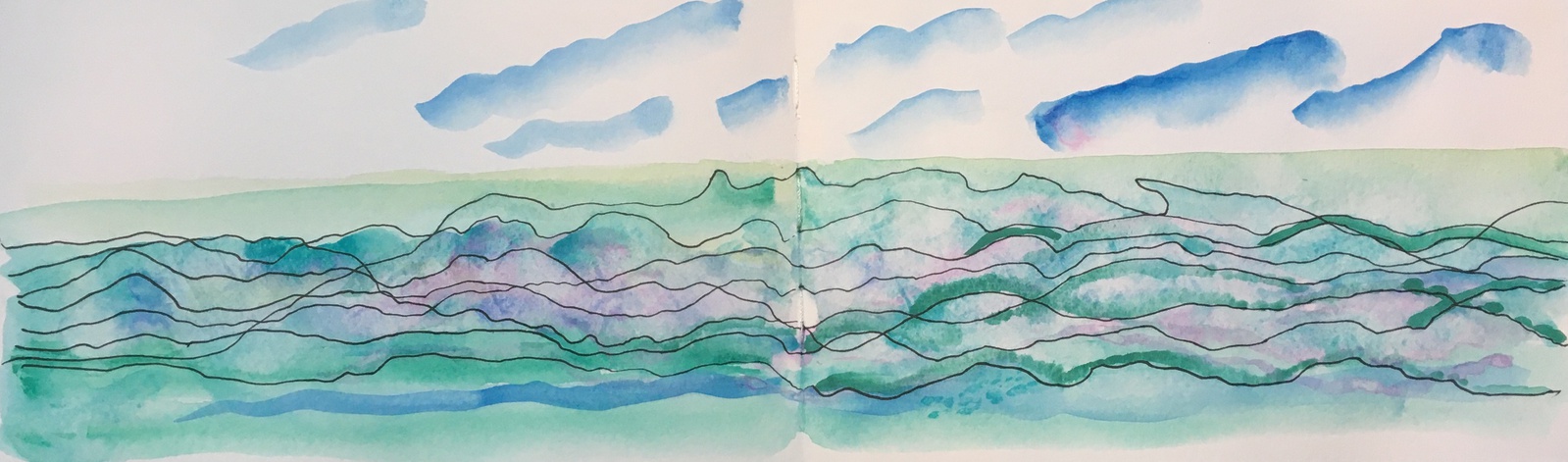 Vlieland, uit de serie: Elke dag een schilderijtje