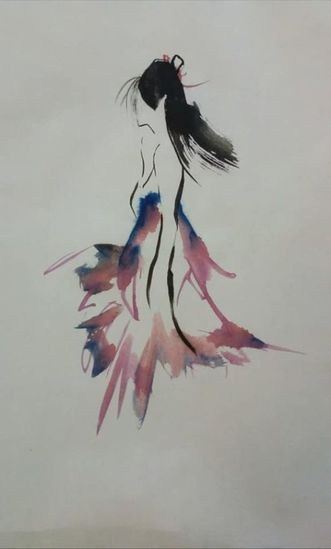 Ink Lady: Bewegend jurkje