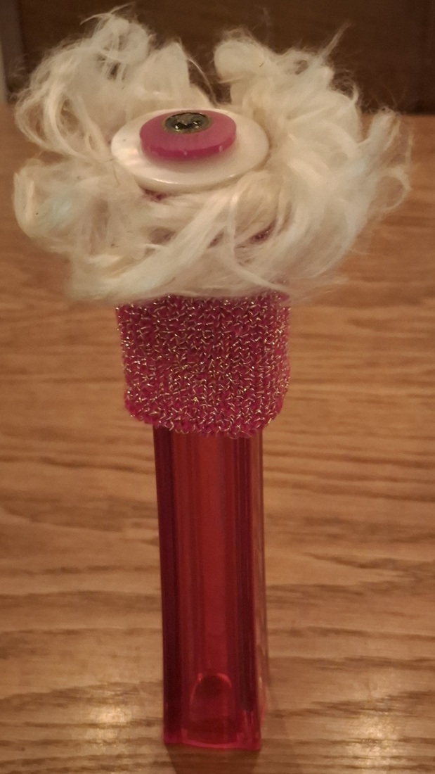 vaas met rood mofje