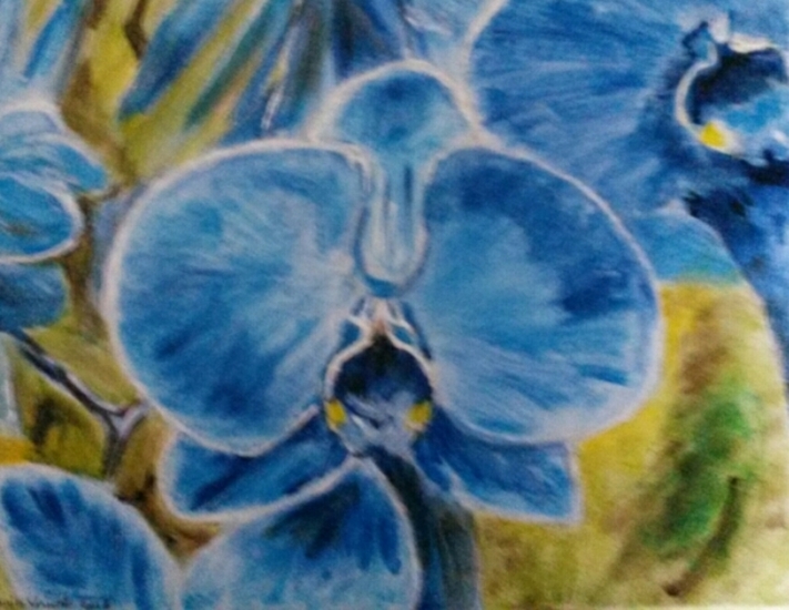 Blauwe orchidee
