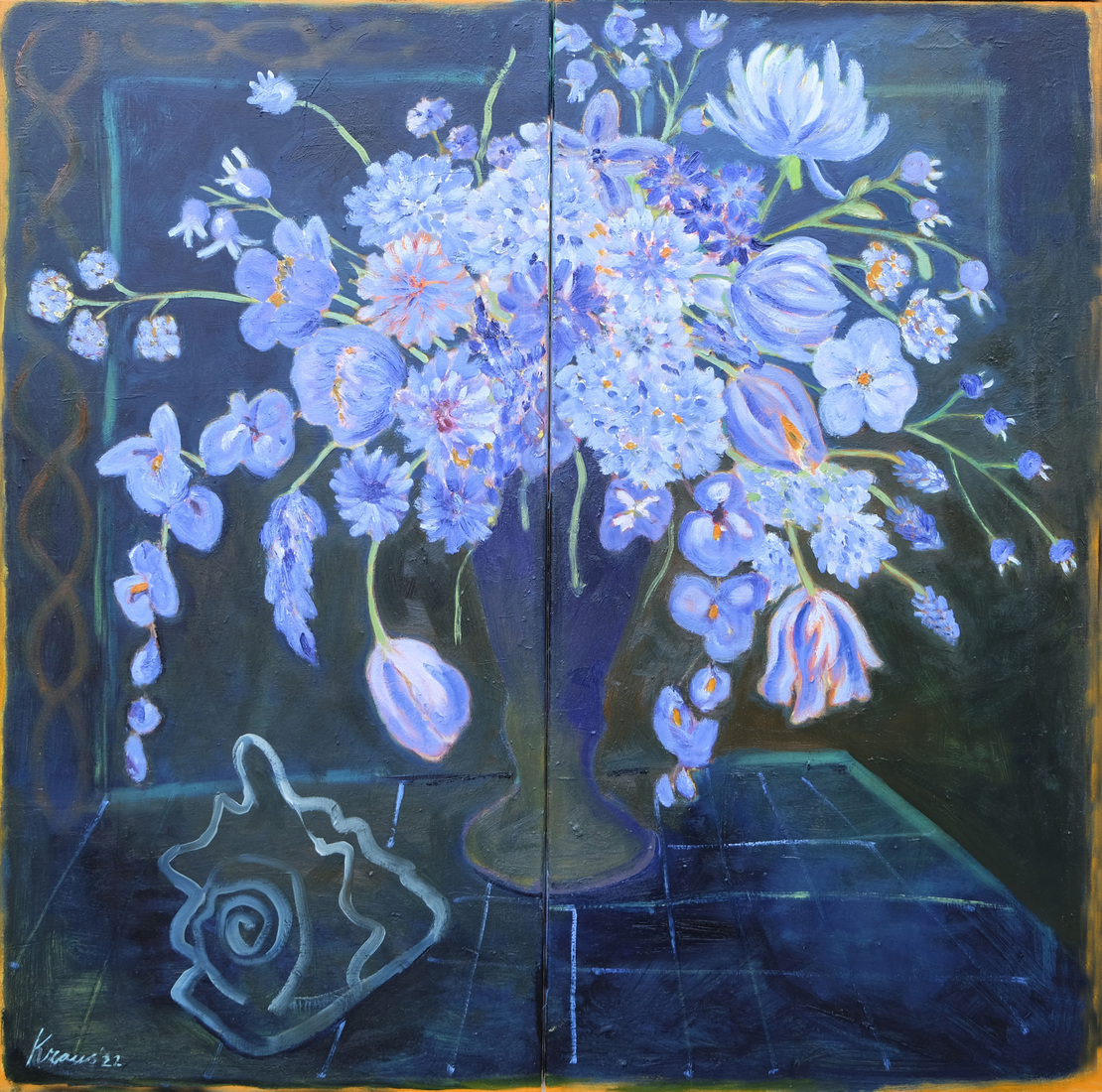 Blauwe bloemen