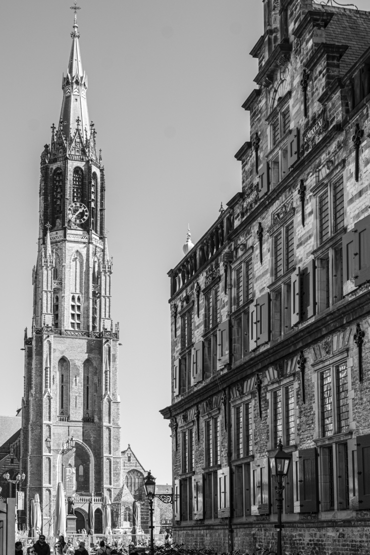 Delft, Nieuwe kerk en stadhuis