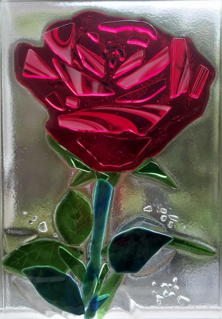 Roos van glas
