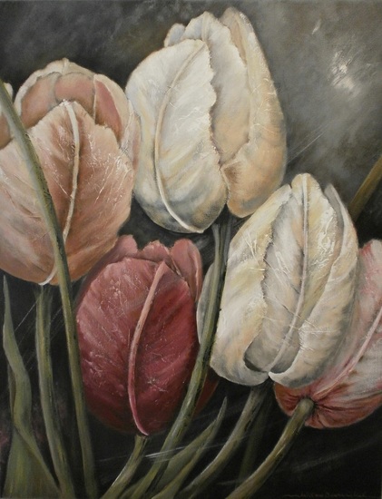 Twee-luik van Tulpen in Pastel (2)