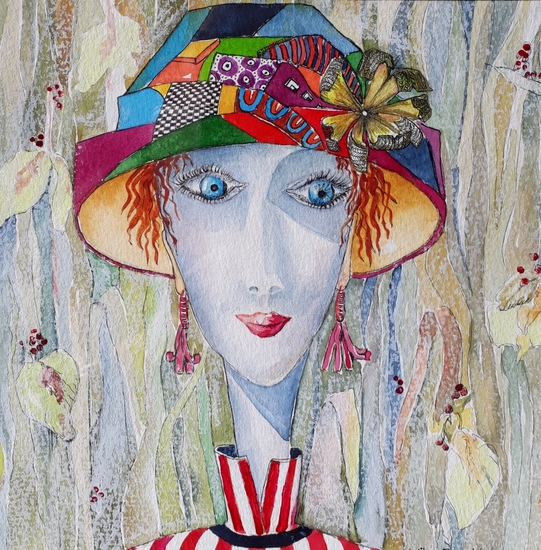 vrouwenhoofd in aquarel (10) 