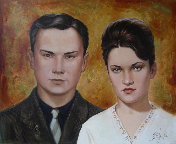 Portrait of young family
