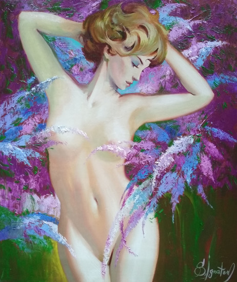Nude in lilac