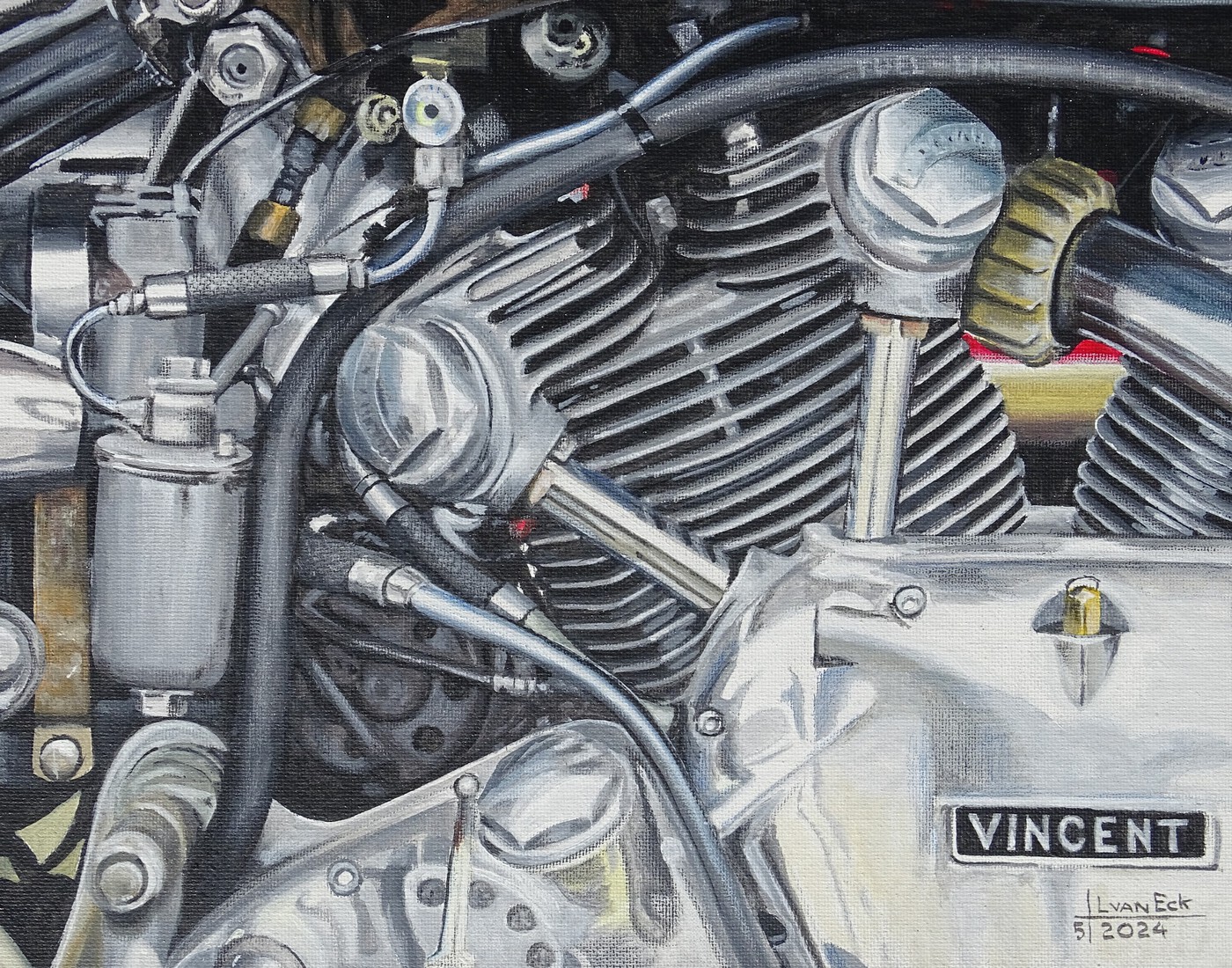 Detail Vincent motorfiets (Bestelnr, M-1)