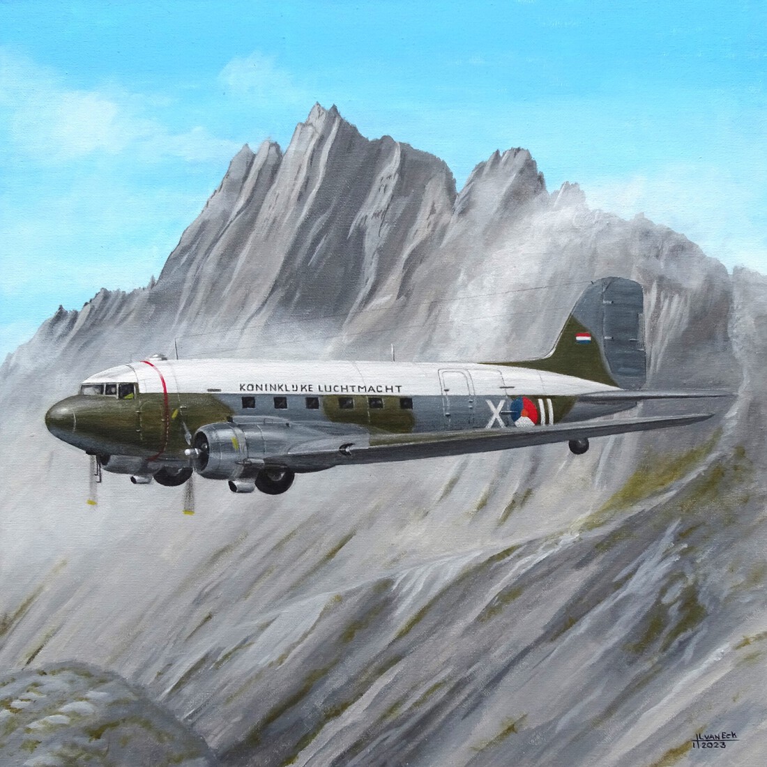 C47 Dakota X11 in het Carstensz gebergte (Bestelnr. KLU-160)