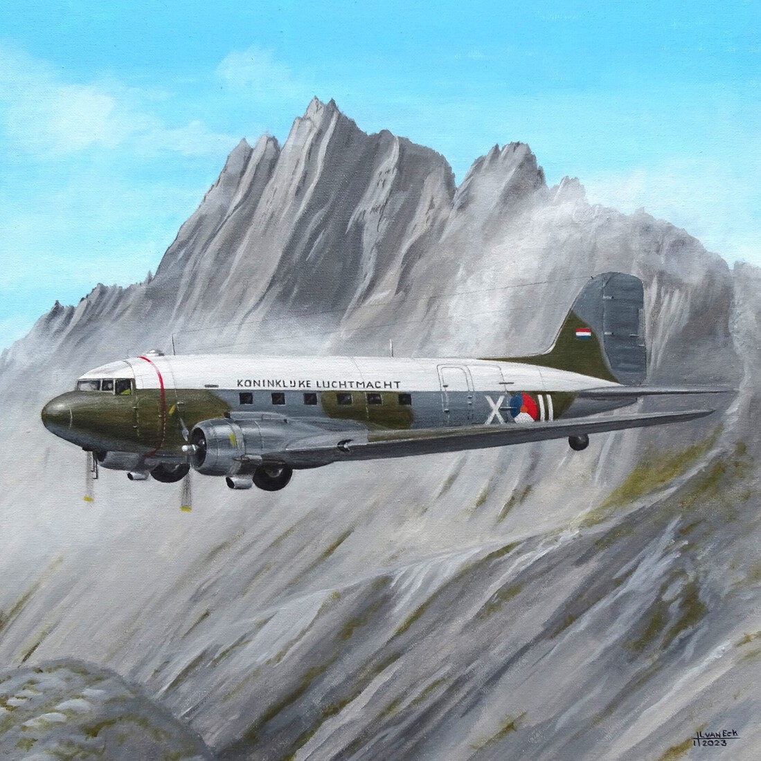 C47 Dakota X11 in het Carstensz gebergte (Bestelnr. KLU-160)