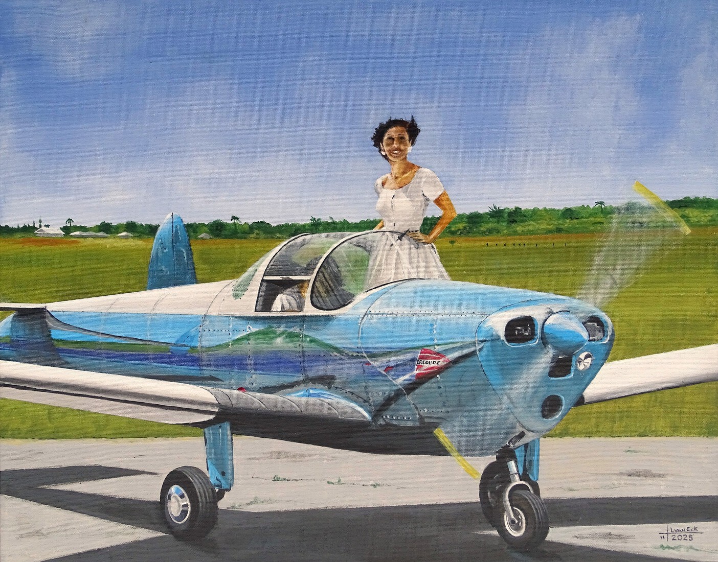 Brevettering op de Ercoupe 1955 