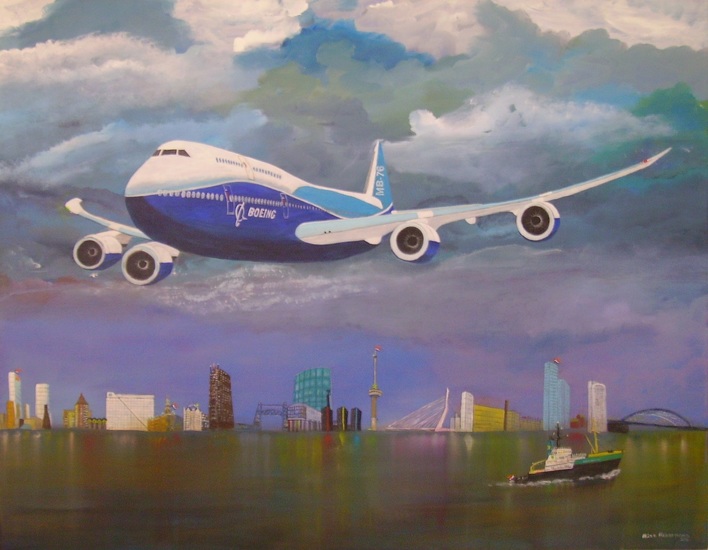 boeing boven Rotterdam