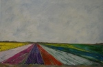 Het Hollandse landschap houd mij iedere dag bezig. De lage horizon en de prachtige kleuren van de lucht geven mij alle vrijheid om een kleurrijke voorstelling te maken. Acryl soms gemixt met andere media, leveren pasteuze schilderijen op. Het formaat varieerd van klein tot heel groot.