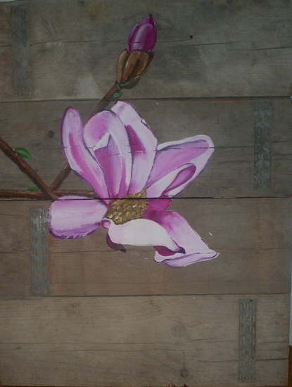 Paneel en plantenkrukje