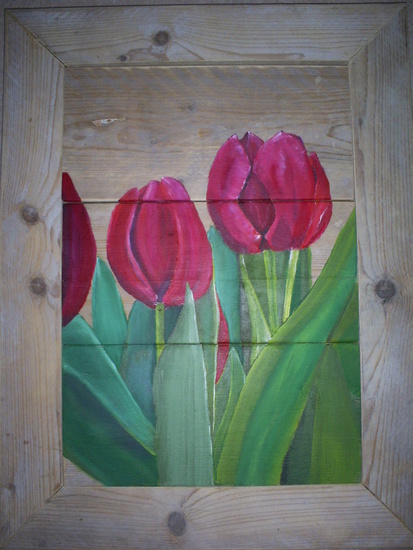 Rode Tulp steigerhout