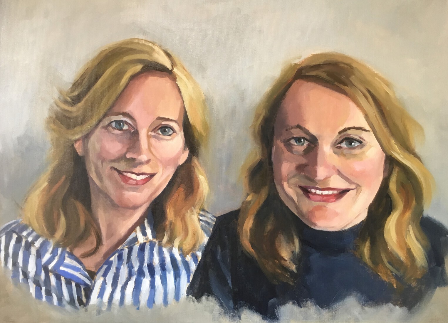 Portret van twee zussen