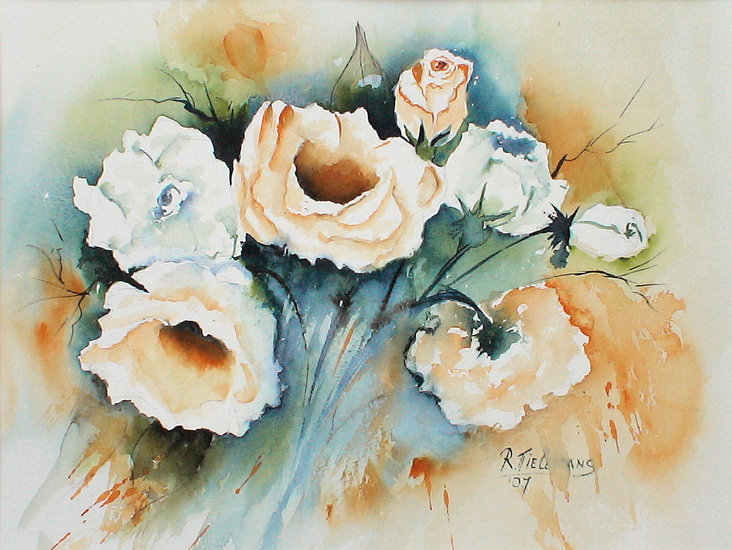 Rozen, aquarel van bloemen