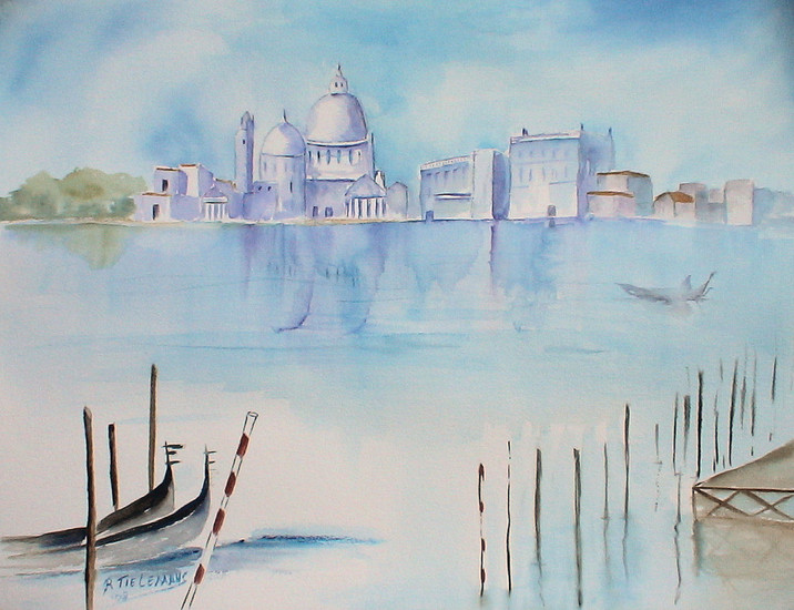 Venetië, aquarel van landschap