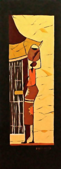 De Afrikaanse Waterdraagster, schilderij