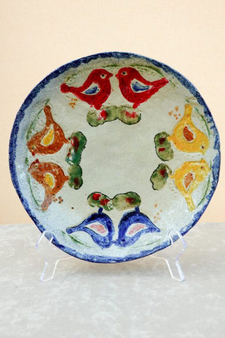 Vogelbord - Vogelteller - Plate with birds - Plate avec oiseaux