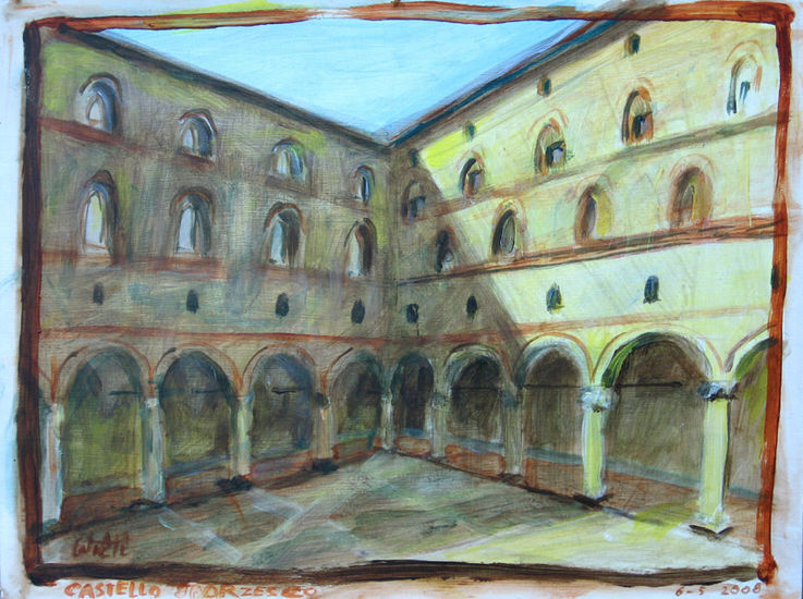 Milaan 2 Castello Sforzesco binnenplaats