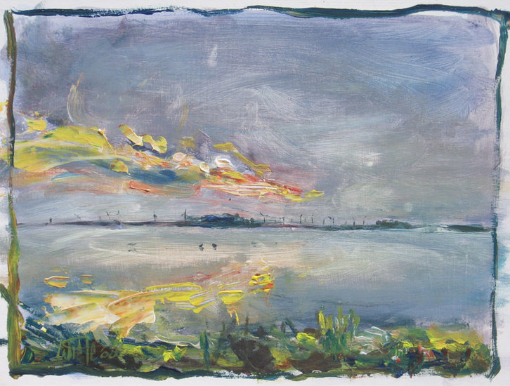 Een draak vliegt over Harderwijk