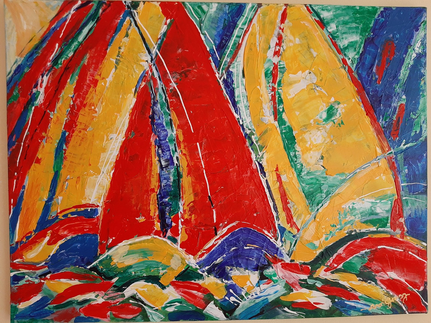 Geel, rood, blaauw