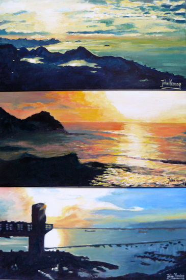 Triptych Sun and sea