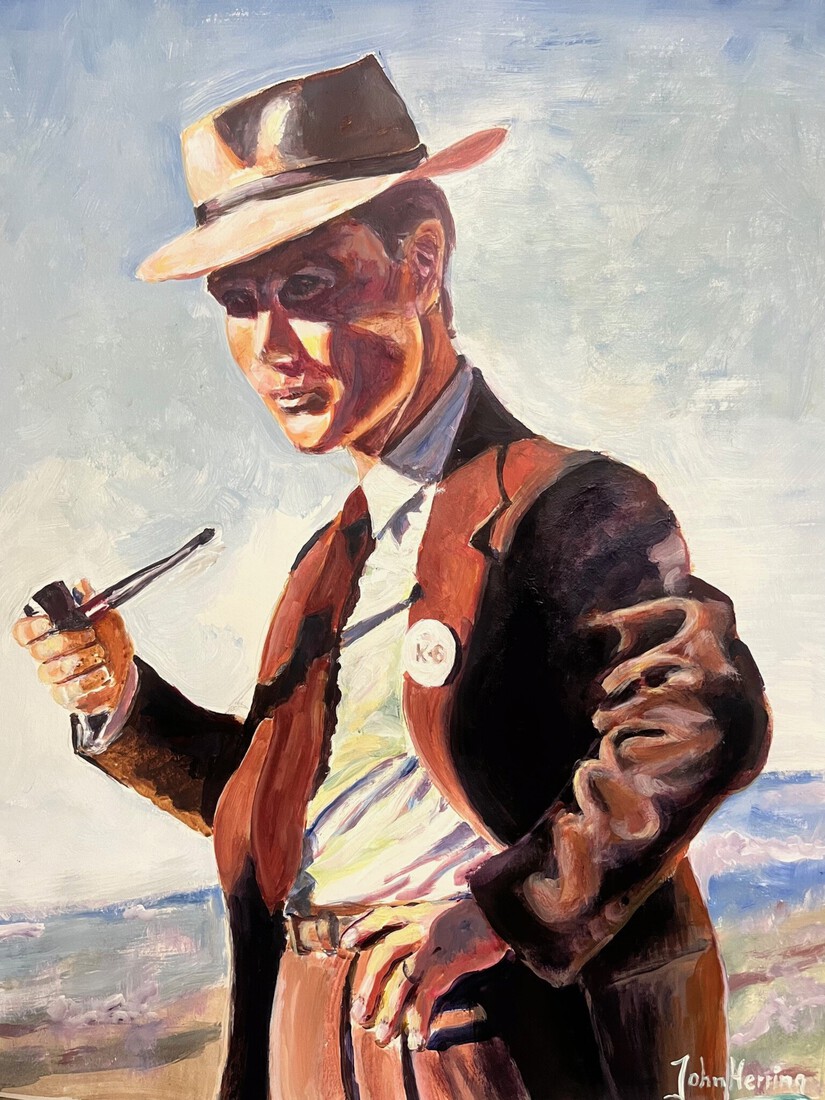 Oppenheimer (in the style of Edward Hopper