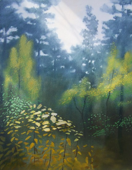 bosgezicht in de herfst