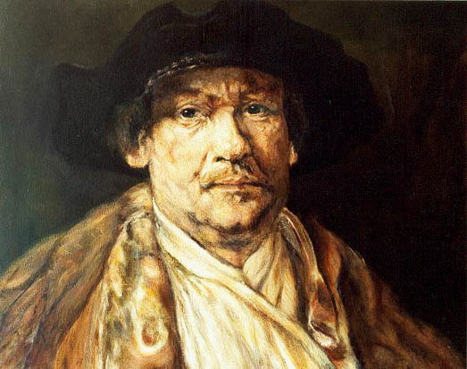 Zelfportret naar Rembrandt