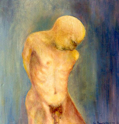 Nude in blue