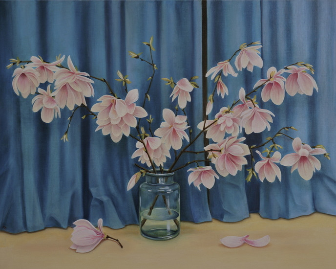 Magnoliatakken in lesruimte