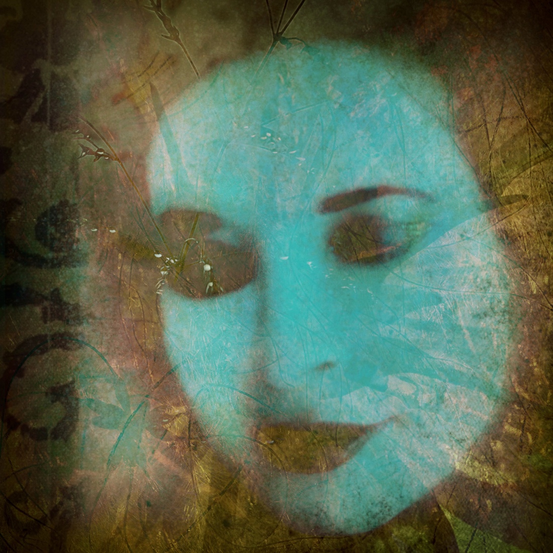 Vrouw in blauw