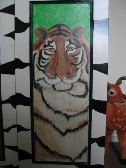 detail kast tijger