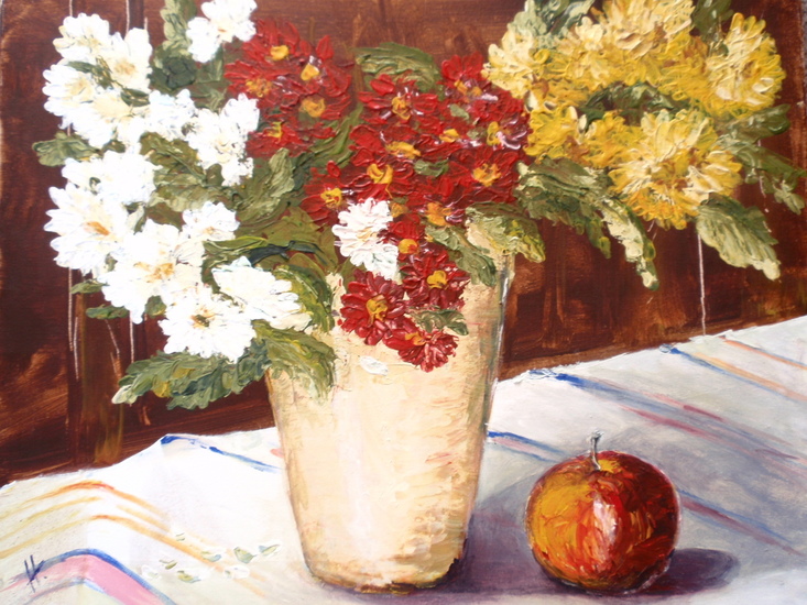 Chrysanten in een vaas