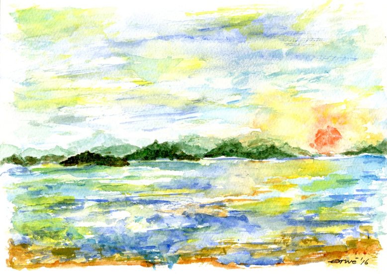 Griekse zonsondergang