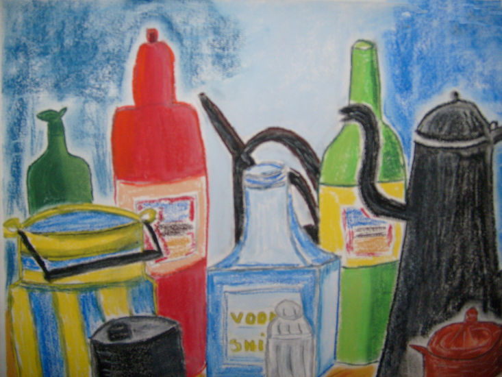 Still life with bottles