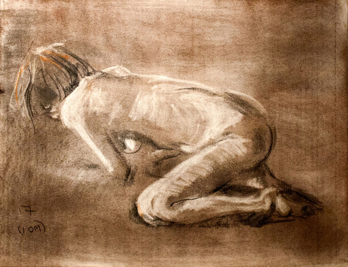 woman kneeling