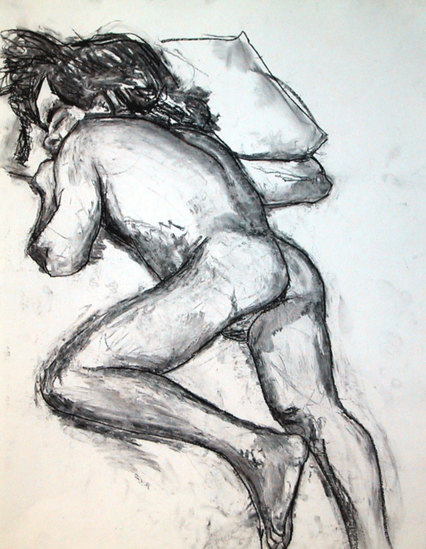 cubed reclining nude