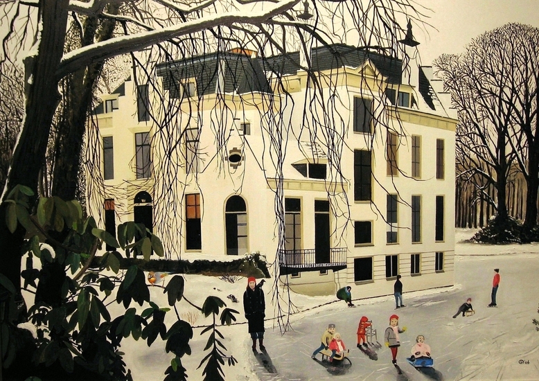 Winterlandschap Kasteel Staverden