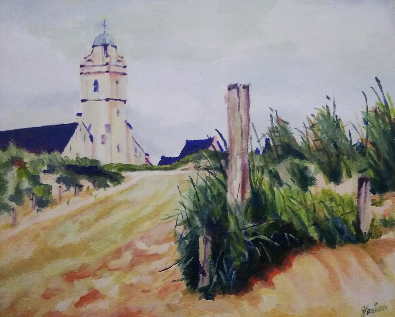 Katwijk zicht op de kerk