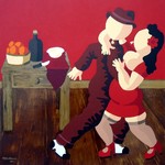 tangoschilderijen gebaseerd op de figuren van Fernando Botero