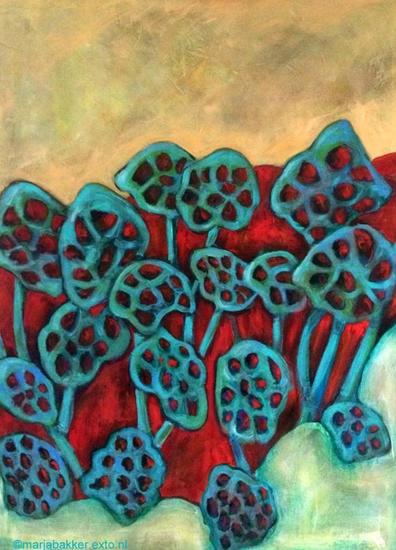 LOTUSSYMFONIE  acryl 90x120 cm