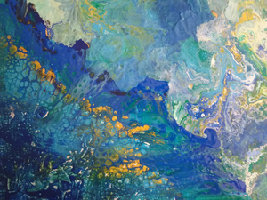 Werken met acryl pouring en silicone 