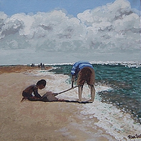 Spelen op het strand