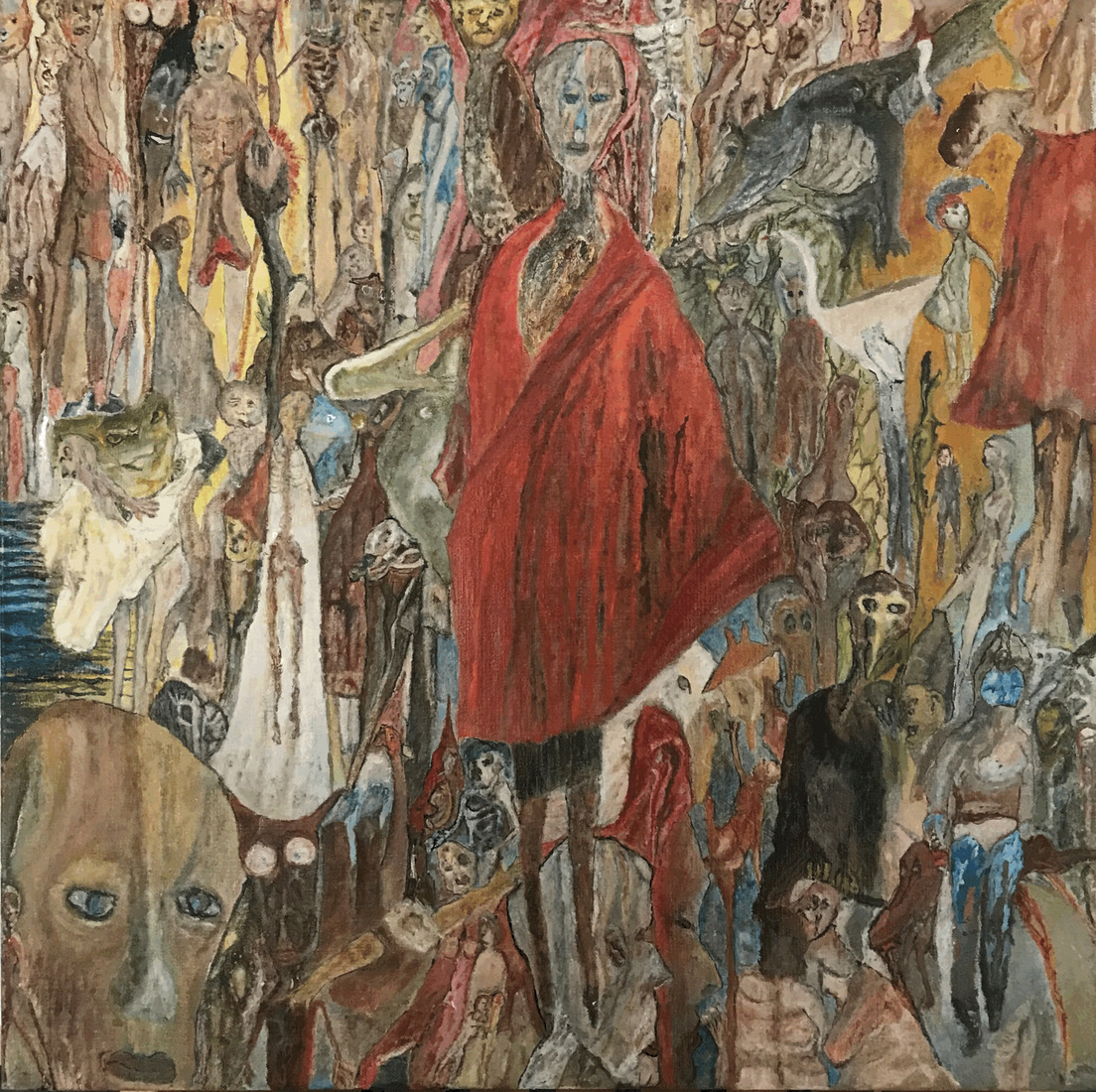 G. en de vrouw in de rode cape.