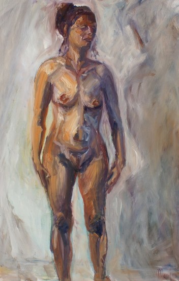 staand vrouwelijk naakt