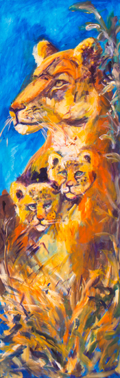 leeuwin met tweeling