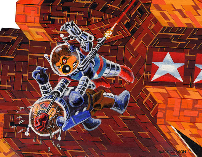 Ruimtegevecht - detail 2 - POW !